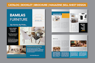 design product catalog, booklet, brochure,  sell sheet design