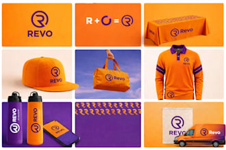 design brand guidelines brand logo, branding kit and brand identity