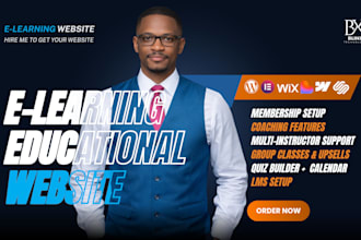 build lms educational website online course website education, elearning website