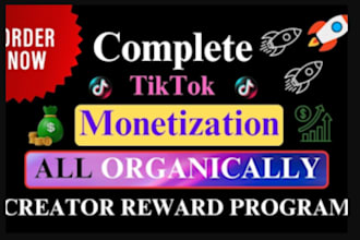 create UK, USA, france tiktok accounts with creator reward program