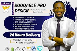 booqable trailer website, car, booqable event and party website, bike, boat, SEO