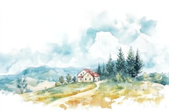 illustrate anything in watercolor style