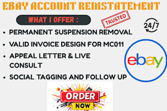 do ebay account reinstatement, suspension, appeal