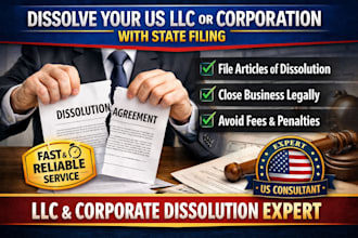 dissolve your US llc or corporation with state filing