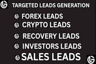 generate targeted fresh forex leads, crypto leads, investors crypto emails list