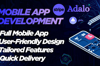 build no code app with adalo bubble io glide flutterflow mobile app