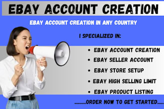 create unsuspended ebay seller account, ebay store setup, ebay listing