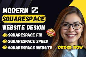 do modern squarespace website design or redesign, website development
