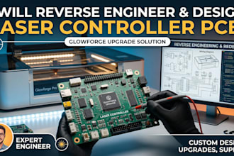 reverse engineer and design laser controller pcb, glowforge upgrade solution
