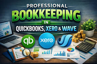 professional bookkeeping in quickbooks xero and wave