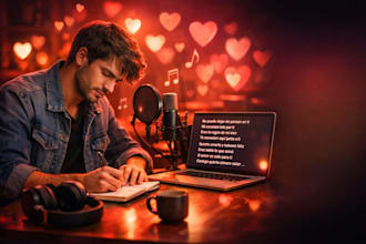 write emotional spanish love song lyrics, custom romantic songwriting