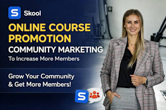 skool online course promotion skool community marketing to increases more member