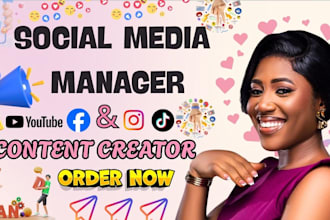 be your social media manager social media marketing manager social media post