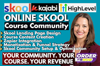 setup skool community organize course modules and membership gamification