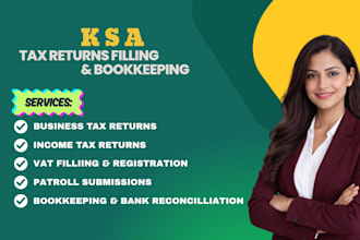 handle ksa vat registration, filing and returns