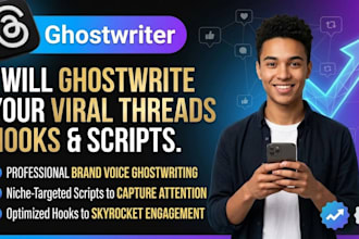 write viral threads hooks and scriptsto skyrocket your reach and clicks