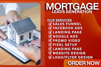 mortgage leads refinance lead generation website broker landing page mca ads