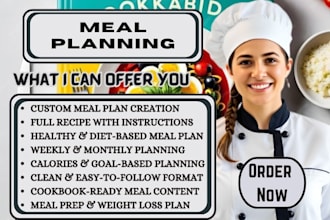 create a custom meal plan with recipes in italian for amazon KDP or print