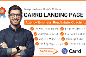redesign carrd website carrd landing page design carrd website, webador website