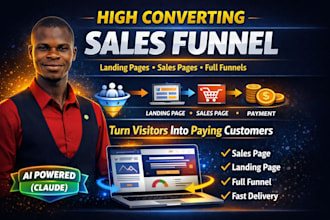 write a high converting sales funnel and landing page using claude code ai