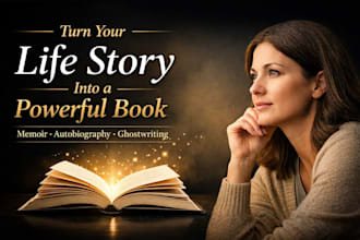 ghostwrite your powerful memior, life story, autobiography that connect deeply