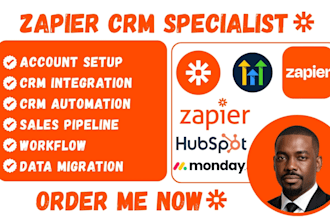 setup zapier automation make com crm integration webhook api expert workflow