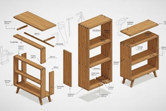 design professional 3d DIY woodworking and carpentry furniture plans