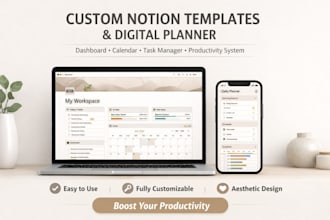 design notion template notion workspace notion digital planner notion calendar