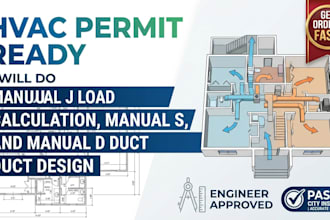 hvac manual j load calculation, manual s, and manual d duct design