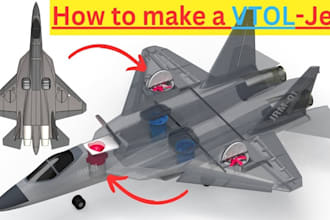 create custom 3d rc airplane and vtol drone for 3d printing