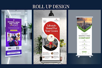 design retractable banner and roll up banner