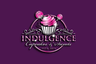 design bakery, sweet, cupcake or cookies logo