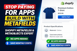 setup metafields metaobjects and custom products field shopify api shopify