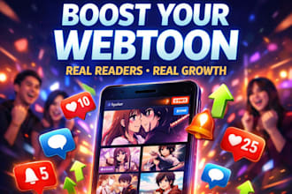 promote your webtoon, comic or manga to real readers