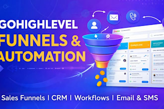 build gohighlevel sales funnels and automation workflows