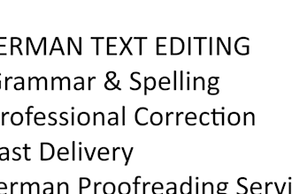 proofread and edit your german texts professionally and accurately with high qua