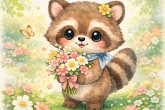 do whimsical watercolor children story book illustration