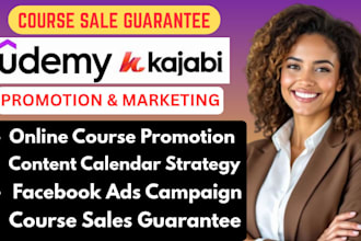 online udemy course promotion, udemy social media marketing content calendar ads