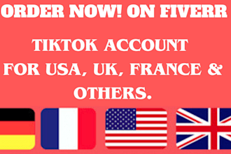 create USA, UK, france tiktok account with creator reward program