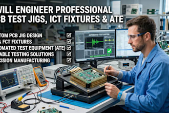 engineer pcb test jig, ict fixture and automated test equipment for electronics