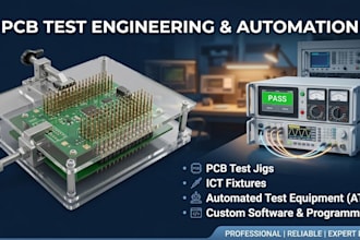 engineer pcb test jig, ict fixture and automated test equipment for electronics