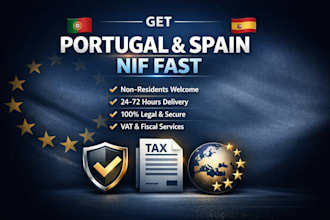 get portugal nif or spain nif nie tax number for non residents fast