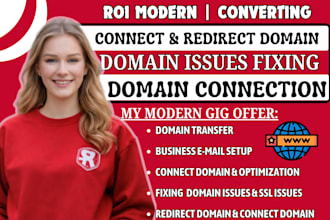 connect domain, domain transfer,redirect domain,connect domain,fix domain issues