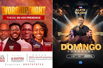design modern church flyer, revival, conference and gospel event flyer