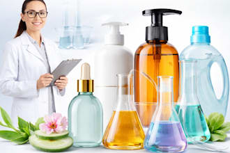 formulate hair , skincare makeup personal products and detergents