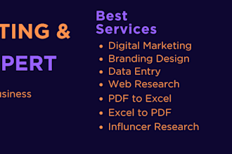do digital marketing, data entry, lead generation