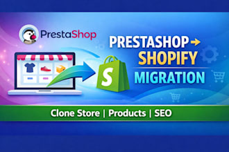 do prestashop store migration to shopify product store SEO clone website