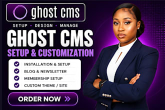 build ghost cms website setup ghost blog customize ghost theme ghost newsletter