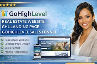 gohighlevel real estate website, ghl landing page, gohighlevel sales funnel