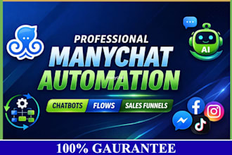build manychat automation, ai chatbot, instagram chatbot expert